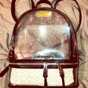 Michael Kors clear back pack